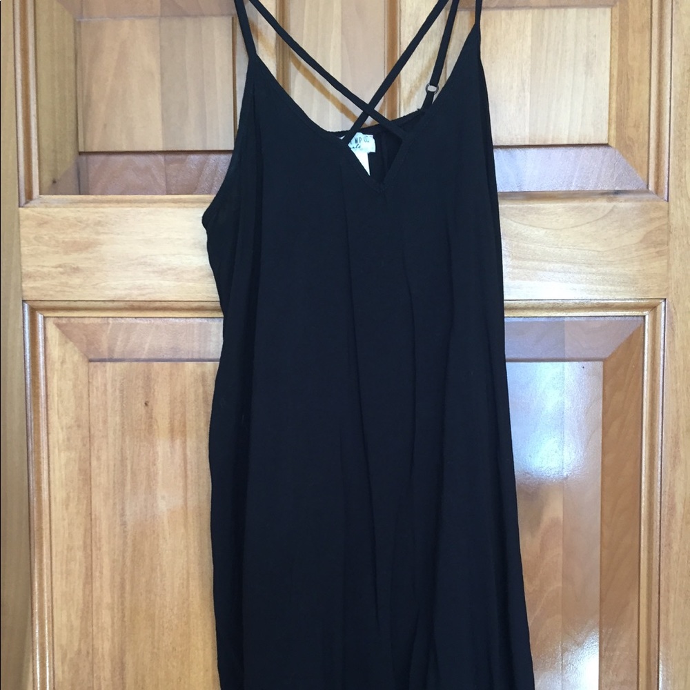 Black criss cross short dress